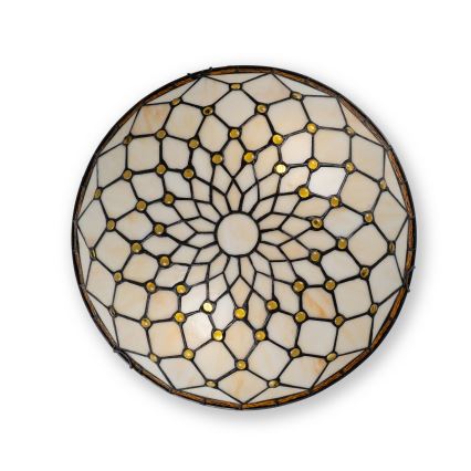 BRILAGI - Tiffany lámpara de techo con vitrales IVORY 2xE27/60W/230V Ø 40 cm