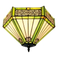 BRILAGI - Tiffany lámpara de techo de vitral EMERALD 2xE27/60W/230V Ø 40 cm