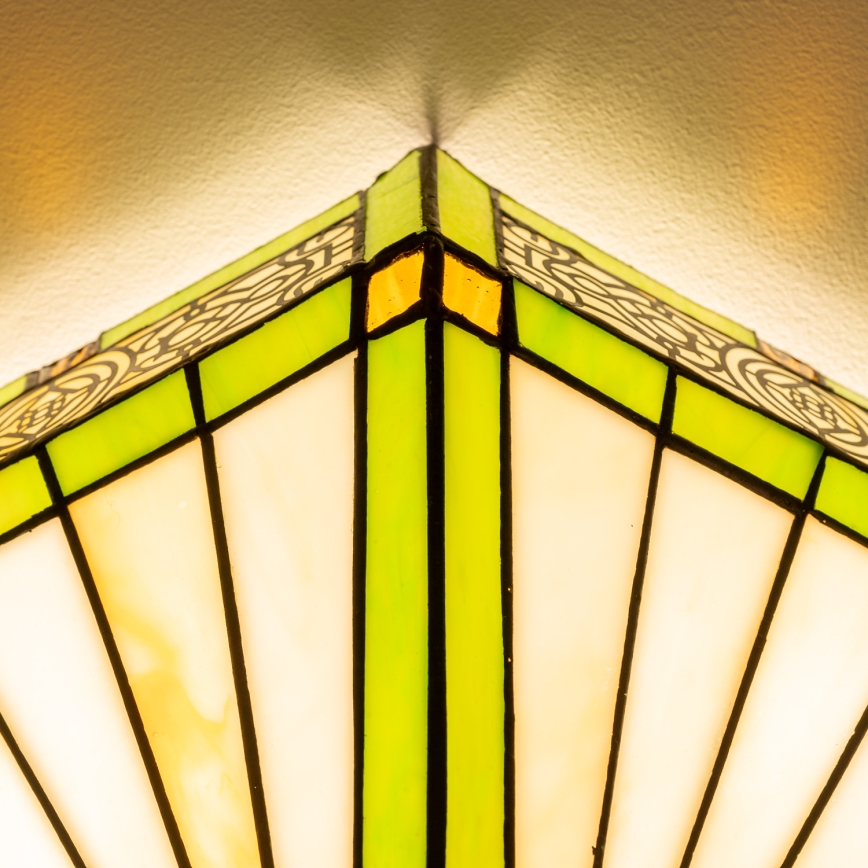 BRILAGI - Tiffany lámpara de techo de vitral EMERALD 2xE27/60W/230V Ø 40 cm