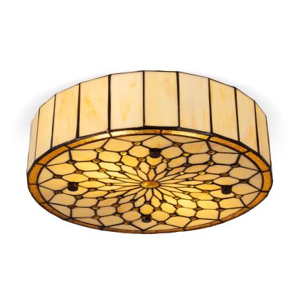 BRILAGI - Tiffany lámpara de techo de vitral IVORY 2xE27/60W/230V diámetro 40 cm