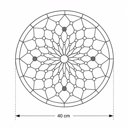 BRILAGI - Tiffany lámpara de techo de vitral IVORY 2xE27/60W/230V diámetro 40 cm