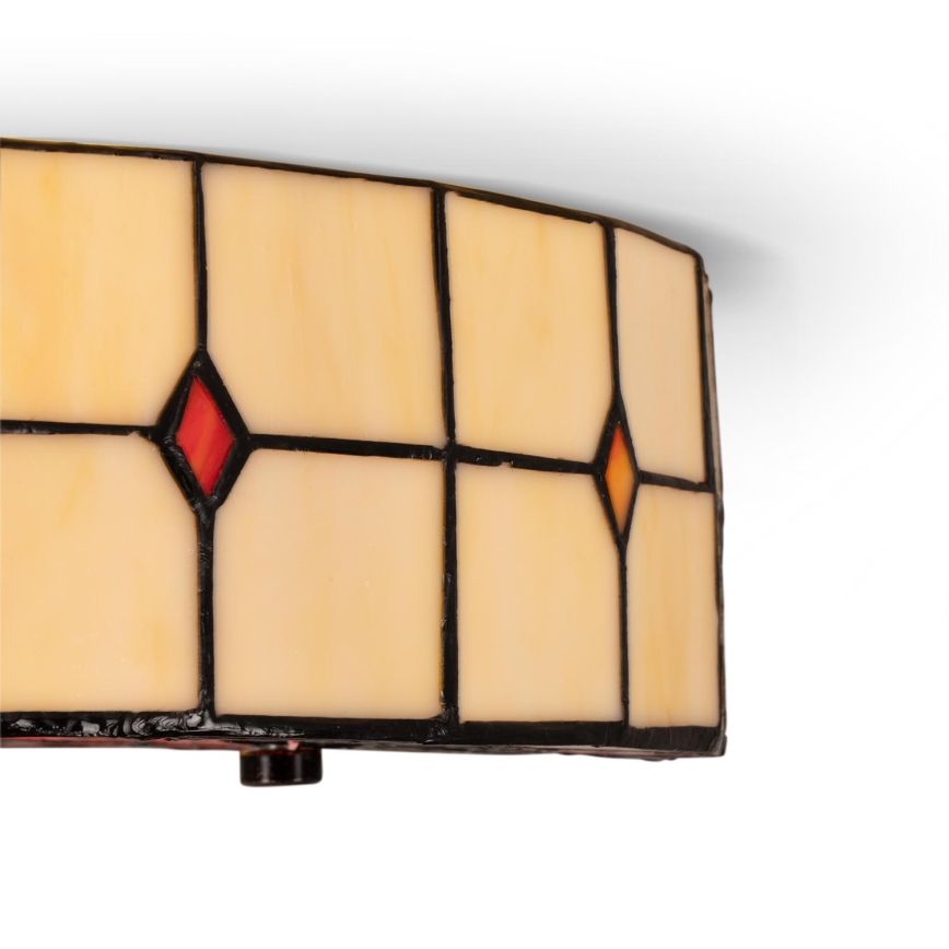 BRILAGI - Tiffany lámpara de techo de vitral SUNFLOWER 2xE27/60W/230V Ø 40 cm