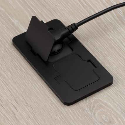 BRILAGI - Toma de corriente empotrable doble para cocina INBOX IP55, negro, rectangular