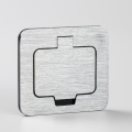 BRILAGI - Toma de corriente empotrable para cocina INBOX IP55, cromo mate, rectangular