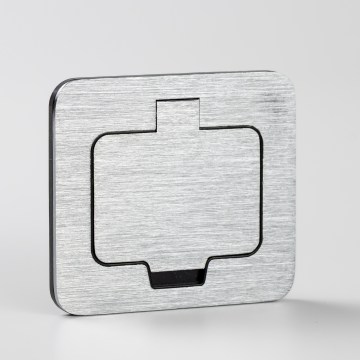 BRILAGI - Toma de corriente empotrable para cocina INBOX IP55, cromo mate, rectangular