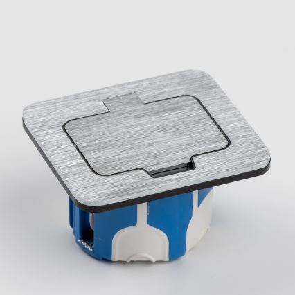 BRILAGI - Toma de corriente empotrable para cocina INBOX IP55, cromo mate, rectangular