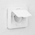 Brilagi - Toma empotrada de suelo para exterior IP55, blanca, rectangular