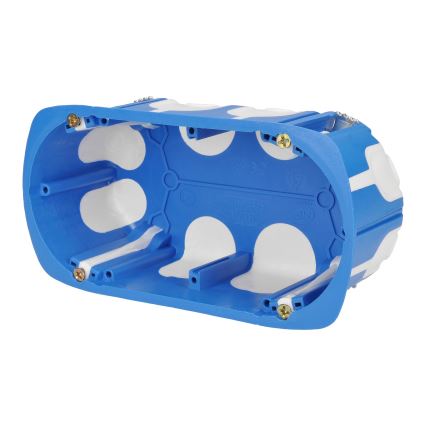 BRILAGI - Toma empotrada doble para cocina INBOX IP55, blanca, rectangular
