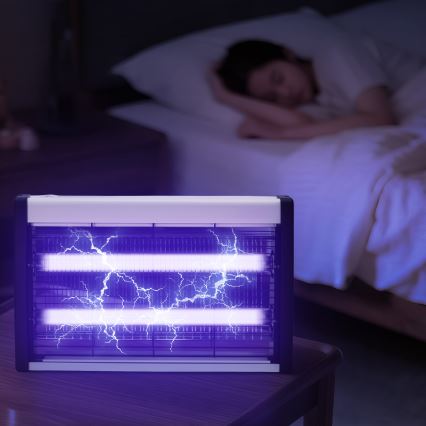 BRILAGI - Trampa eléctrica para insectos 2xUV/10W/230V 60 m2