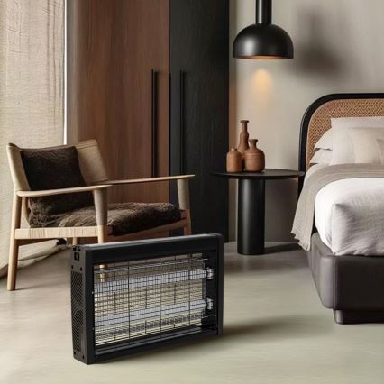 Brilagi - Trampa eléctrica para insectos 2xUV/10W/230V, cobertura 60 m², negro