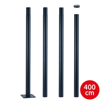 Brilagi - Tubo metálico para poste de iluminación exterior URBAN de 4 m, Ø 58 mm, antracita