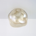 Brilagi - Tulipa de repuesto para lámpara de araña, aplique y luminaria de techo VULCANO G9, diámetro 15 cm, beige ahumado