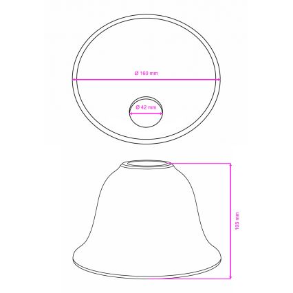 BRILAGI - Tulipa de repuesto para lámpara de techo y aplique CLASSIC E14, Ø 11 cm, blanca