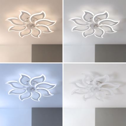 Brilagi - Ventilador de techo LED regulable LED/44W/230V 3000-6500K Ø 90 cm blanco + mando a distancia