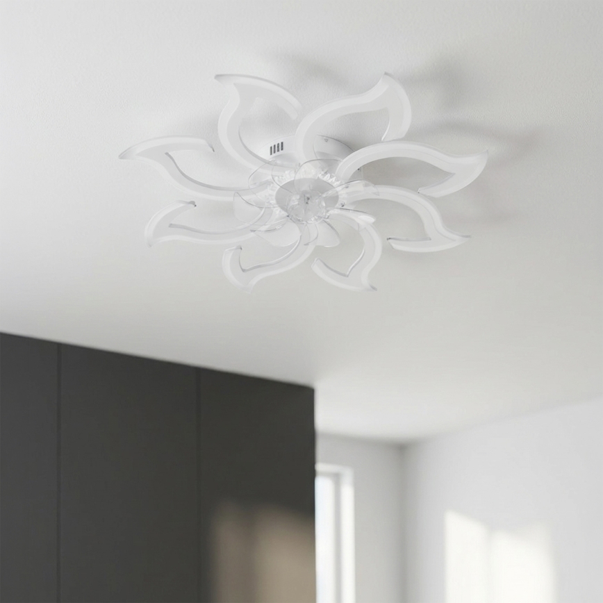 Brilagi - Ventilador de techo LED regulable LED/44W/230V 3000-6500K Ø 90 cm blanco + mando a distancia
