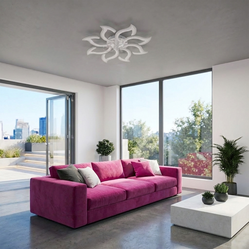 Brilagi - Ventilador de techo LED regulable LED/44W/230V 3000-6500K Ø 90 cm blanco + mando a distancia