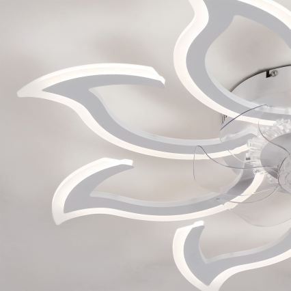 Brilagi - Ventilador de techo LED regulable LED/44W/230V 3000-6500K Ø 90 cm blanco + mando a distancia