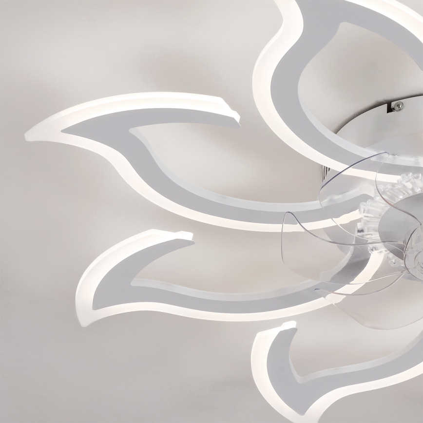 Brilagi - Ventilador de techo LED regulable LED/44W/230V 3000-6500K Ø 90 cm blanco + mando a distancia