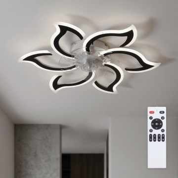 Brilagi - Ventilador de techo con luz LED regulable LED/34W/230V, diámetro 83 cm, negro + mando a distancia