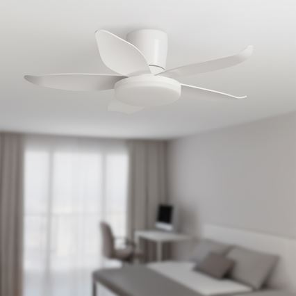 Brilagi - Ventilador de techo LED regulable LED/32W/230V Ø 95 cm blanco + mando a distancia