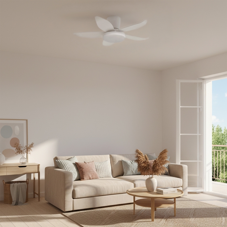 Brilagi - Ventilador de techo LED regulable LED/32W/230V Ø 95 cm blanco + mando a distancia