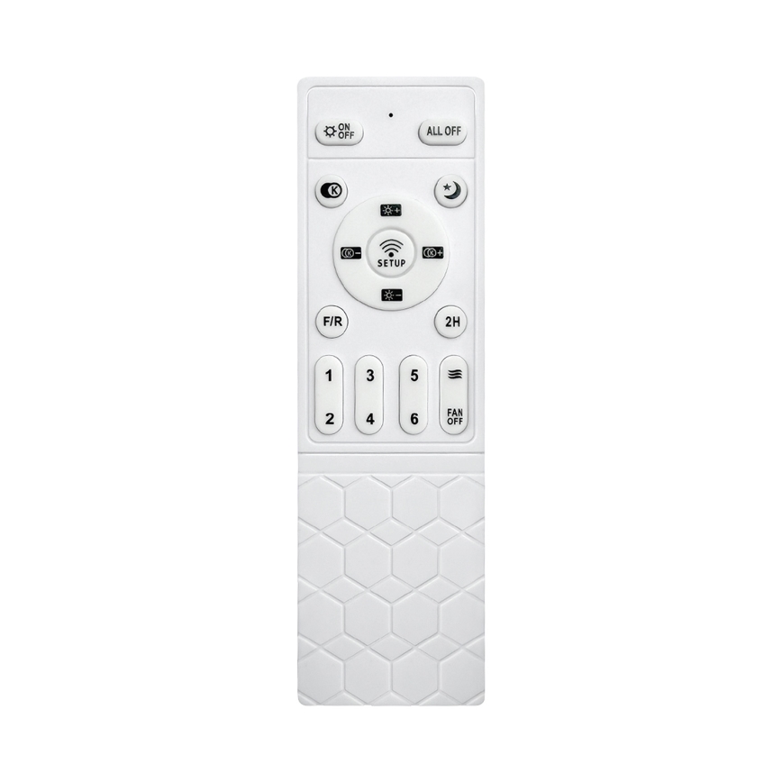Brilagi - Ventilador de techo LED regulable 34W/230V 3000-6500K Ø 106 cm negro/marrón + mando a distancia