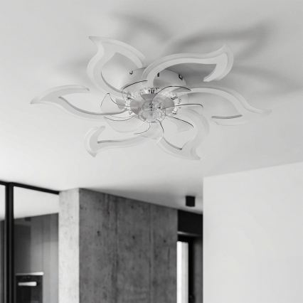 Brilagi - Ventilador de techo LED regulable LED/34W/230V 3000-6500K ø 83 cm blanco + mando a distancia