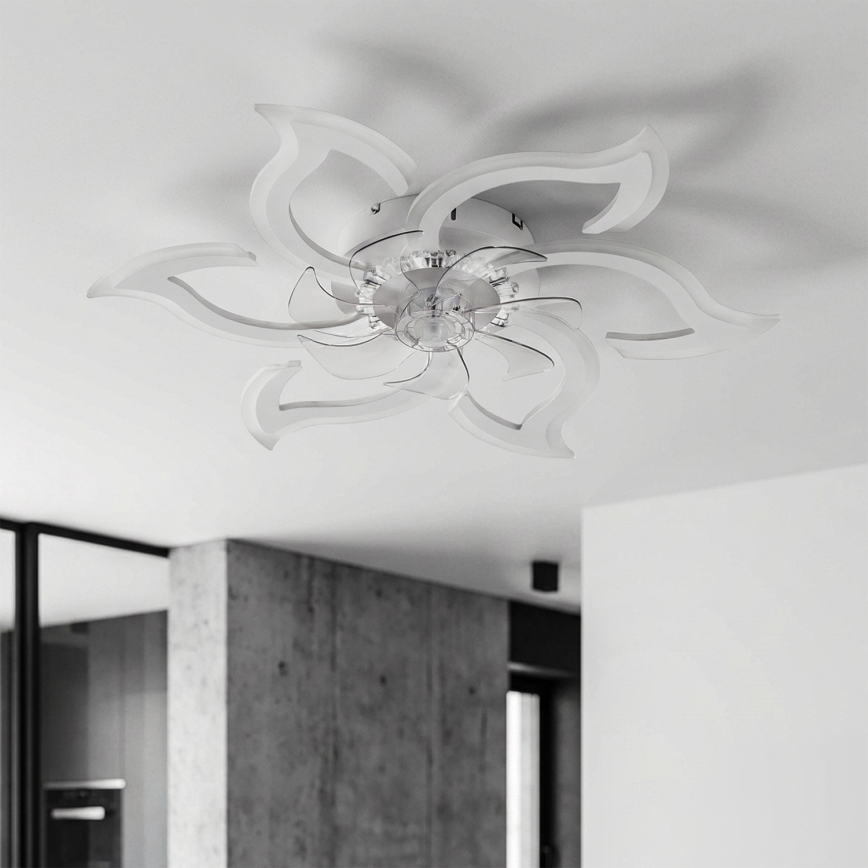 Brilagi - Ventilador de techo LED regulable LED/34W/230V 3000-6500K ø 83 cm blanco + mando a distancia