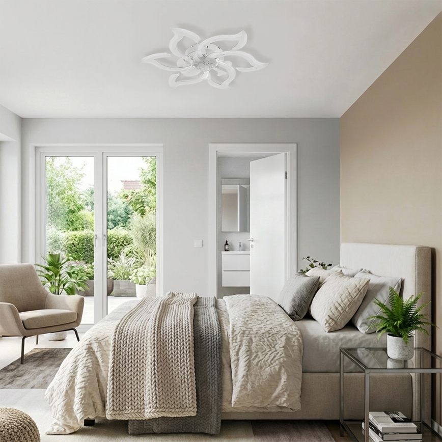 Brilagi - Ventilador de techo LED regulable LED/34W/230V 3000-6500K ø 83 cm blanco + mando a distancia