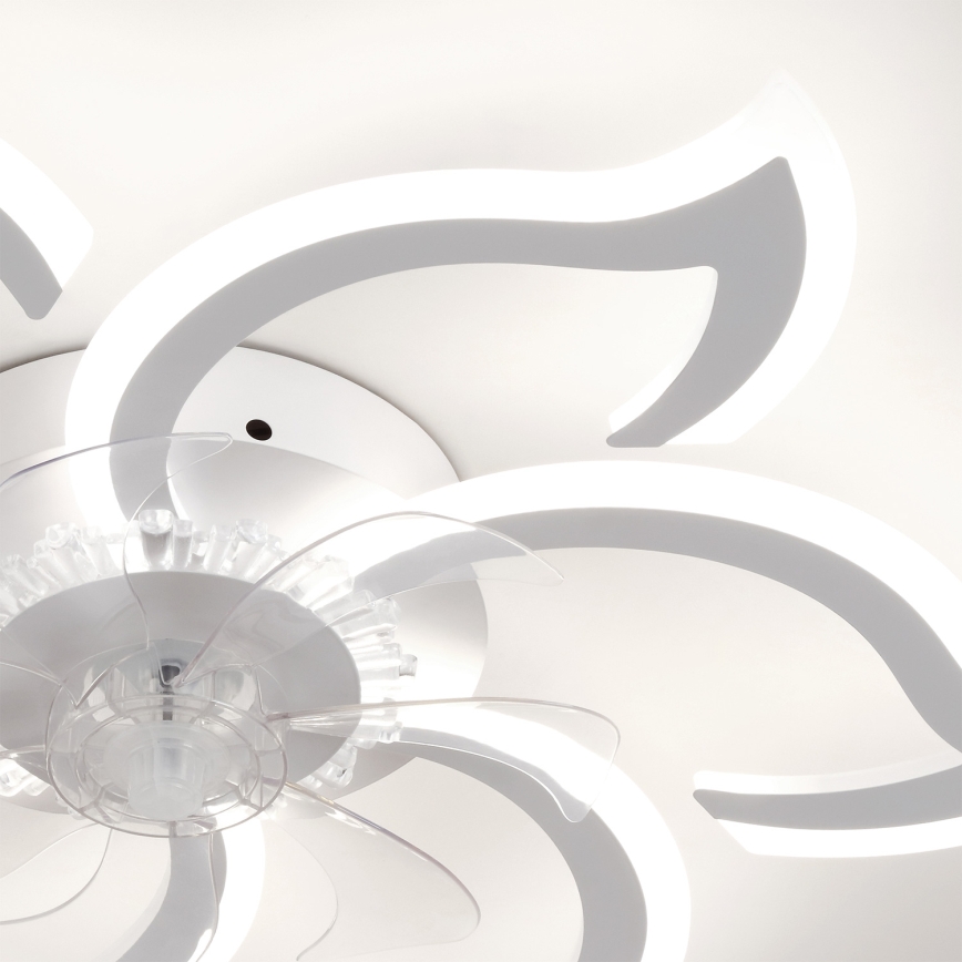 Brilagi - Ventilador de techo LED regulable LED/34W/230V 3000-6500K ø 83 cm blanco + mando a distancia