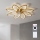 Brilagi - Ventilador de techo LED regulable, 43 W, 230 V, 3000–6500 K, diámetro 90 cm, color dorado + mando a distancia