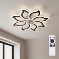 Brilagi - Ventilador de techo LED regulable, 44 W, 230 V, Ø 90 cm, negro + mando a distancia