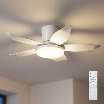 Brilagi - Ventilador de techo LED regulable LED/32W/230V 3000-6500K Ø 95 cm blanco + mando a distancia