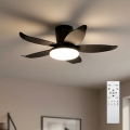 Brilagi - Ventilador de techo LED regulable LED/32W/230V Ø 95 cm negro + mando a distancia