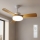 Brilagi - Ventilador de techo LED regulable LED/34W/230V 3000-6500K Ø 106 cm blanco/marrón + mando a distancia