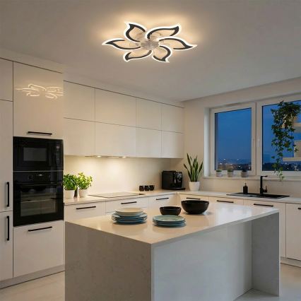 Brilagi - Ventilador de techo con luz LED regulable LED/34W/230V, diámetro 83 cm, negro + mando a distancia