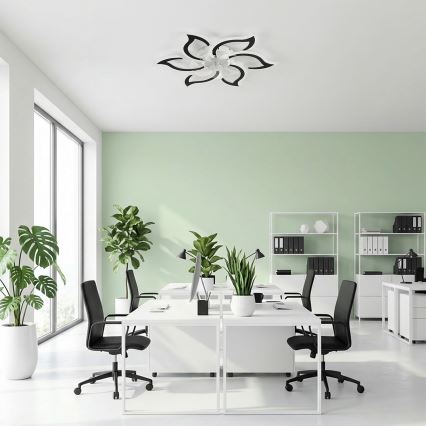 Brilagi - Ventilador de techo con luz LED regulable LED/34W/230V, diámetro 83 cm, negro + mando a distancia