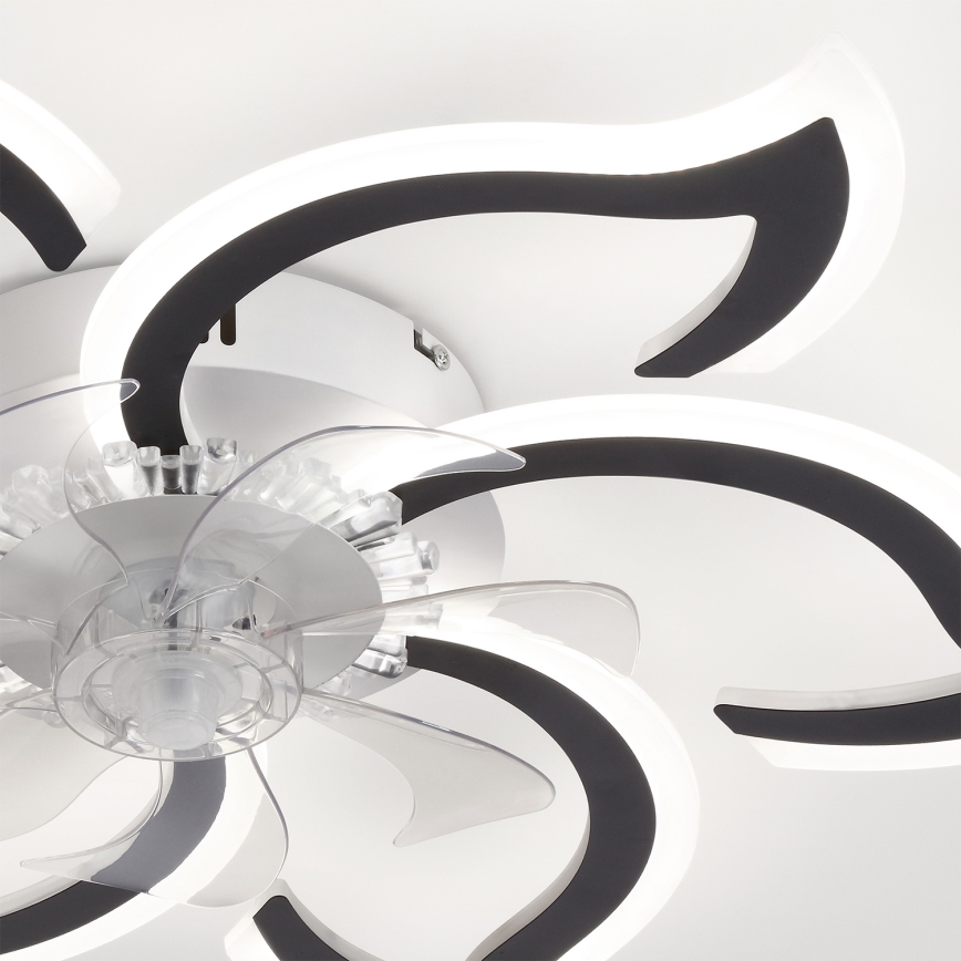 Brilagi - Ventilador de techo con luz LED regulable LED/34W/230V, diámetro 83 cm, negro + mando a distancia