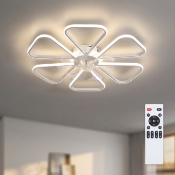 Brilagi - Ventilador de techo LED regulable LED/38W/230V 3000-6500K Ø 76 cm blanco + mando a distancia