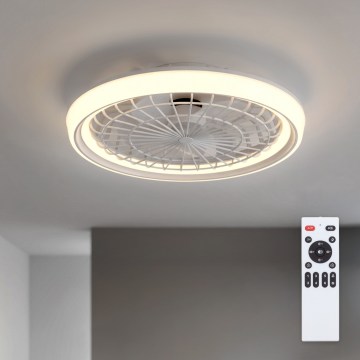 Brilagi - Ventilador de techo LED regulable LED/40W/230V 3000-6500K Ø 48 cm blanco + mando a distancia