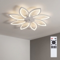 Brilagi - Ventilador de techo LED regulable LED/43W/230V 3000-6500K diámetro 90 cm blanco + mando a distancia