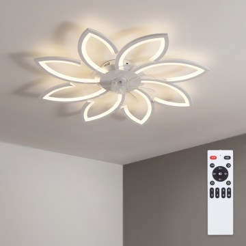 Brilagi - Ventilador de techo LED regulable LED/43W/230V 3000-6500K diámetro 90 cm blanco + mando a distancia