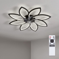Brilagi - Ventilador de techo LED regulable LED/43W/230V 3000-6500K diámetro 90 cm negro + mando a distancia