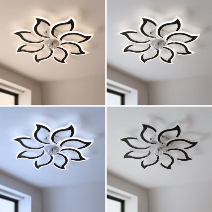 Brilagi - Ventilador de techo LED regulable LED/44W/230V 3000-6500K Ø 90 cm negro + mando a distancia