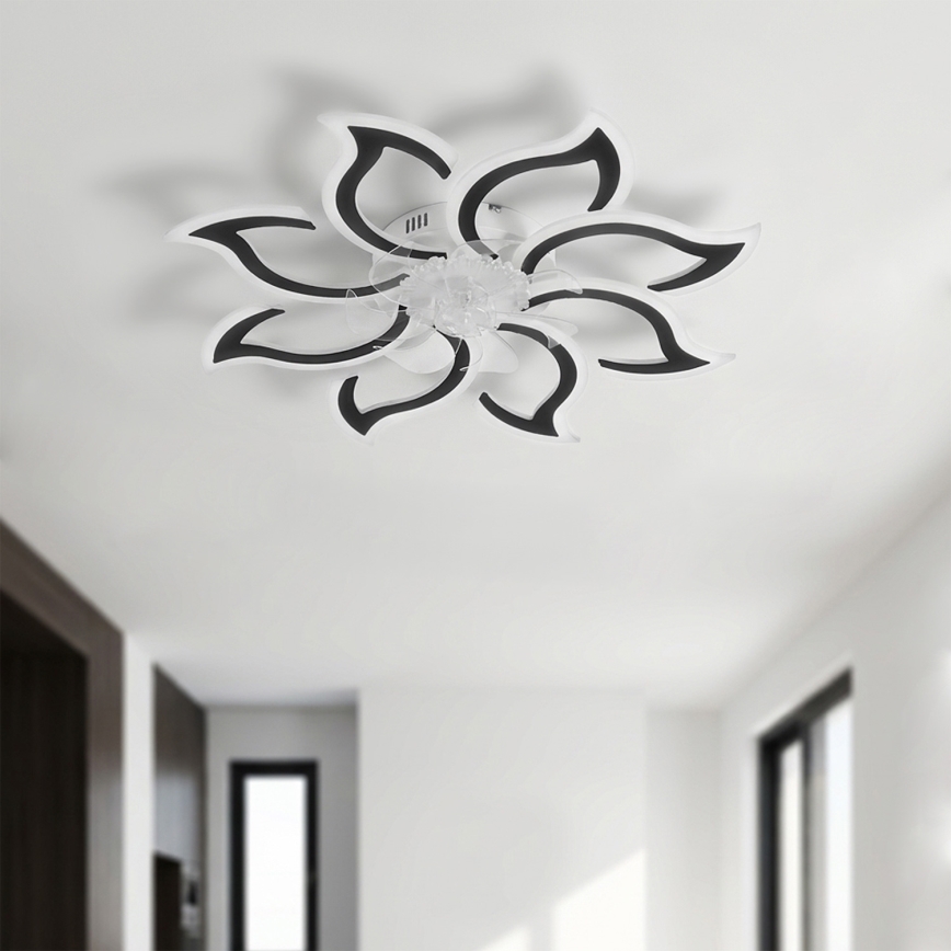 Brilagi - Ventilador de techo LED regulable LED/44W/230V 3000-6500K Ø 90 cm negro + mando a distancia