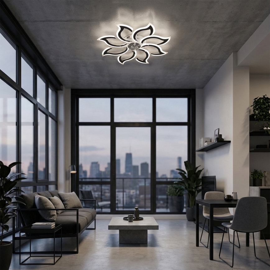 Brilagi - Ventilador de techo LED regulable LED/44W/230V 3000-6500K Ø 90 cm negro + mando a distancia