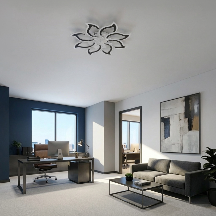 Brilagi - Ventilador de techo LED regulable LED/44W/230V 3000-6500K Ø 90 cm negro + mando a distancia