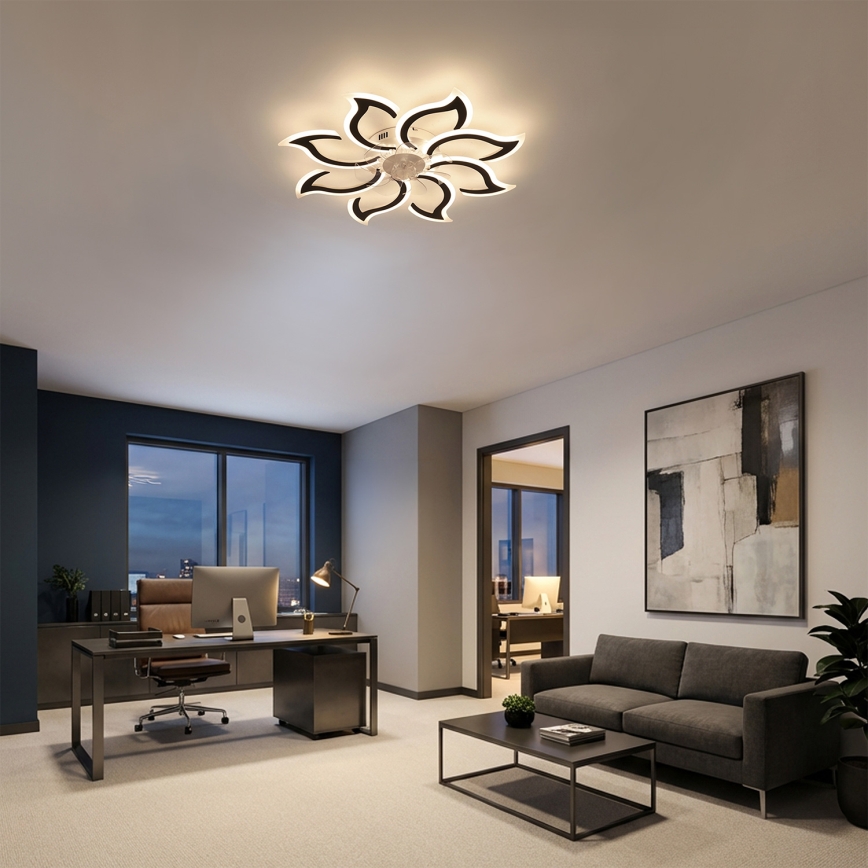 Brilagi - Ventilador de techo LED regulable LED/44W/230V 3000-6500K Ø 90 cm negro + mando a distancia
