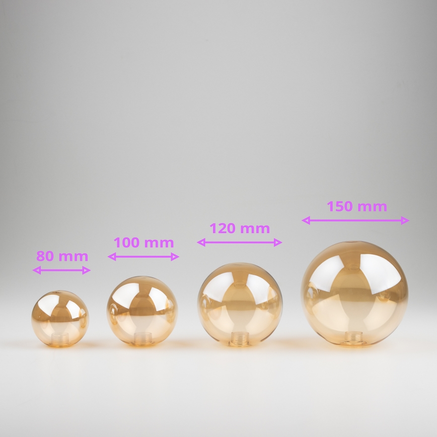 Brilagi - Vidrio de repuesto para arañas, apliques y lámparas MISTEL, MILLA diá. 10 cm dorado