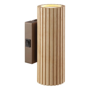 Brilliant - Aplique de pared LAKEWOOD 2xGU10/10W/230V marrón